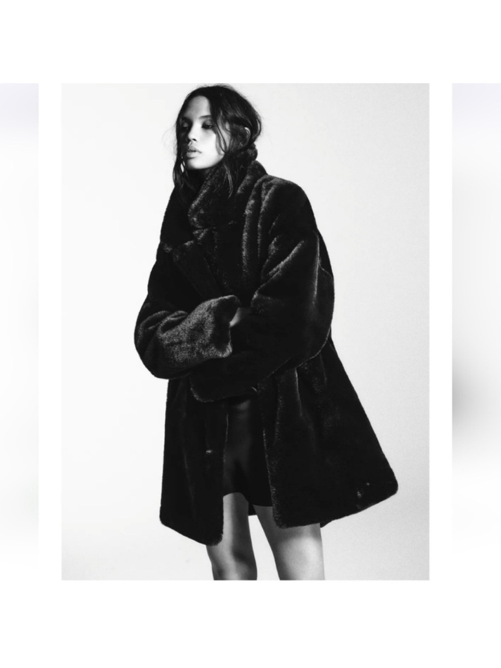 VIRAL NEW Zara faux fur coat, black, fluffy size L 
🚨FIRM PRICE NO DISCOUNT - Picture 5 of 16
